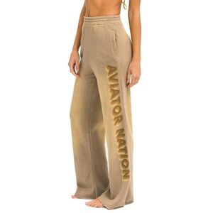 Sold out Aviator Nation Tan Wide-Leg Pants